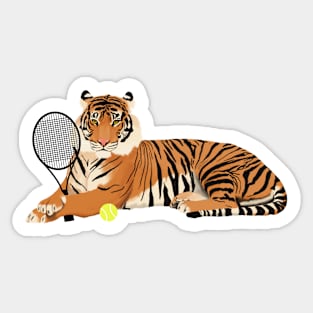 Tennis Tiger Sticker